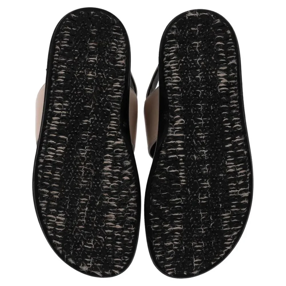 Marni Fussbett Fringed Sandals in Ivory Leather